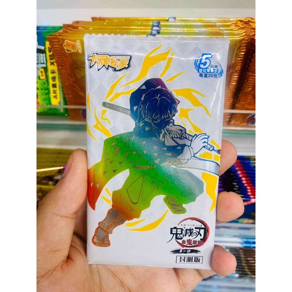 Tổng hợp Set 5 ảnh thẻ nhân phẩm Anime Kimetsu no Yaiba Thanh Gươm Diệt Quỷ ngẫu nhiên chibi xinh xắn