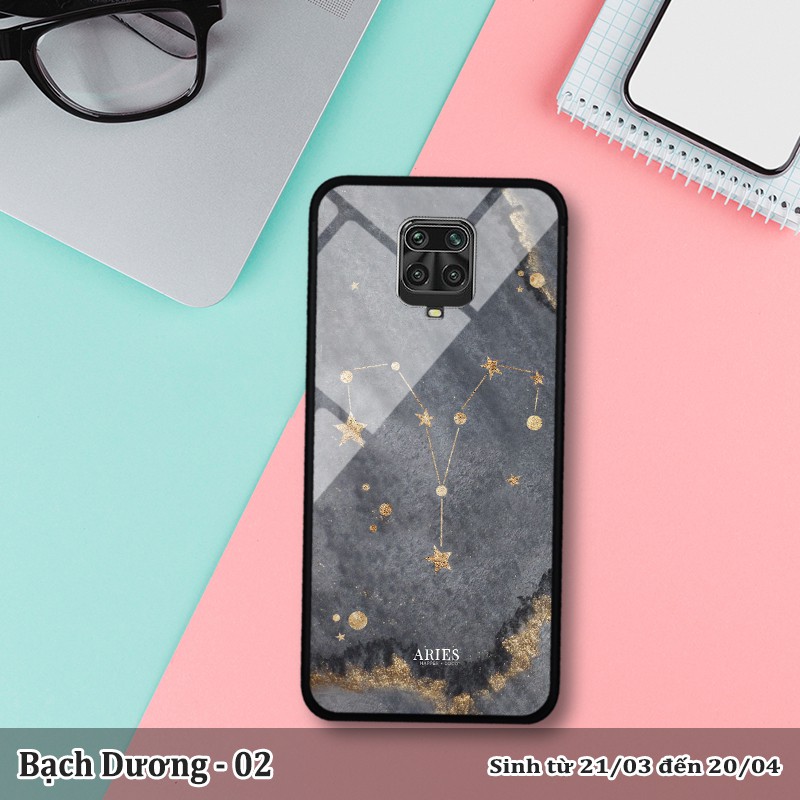 Ốp lưng kính 3D Xiaomi Redmi Note 9S/ Note 9 Pro cung hoàng đạo