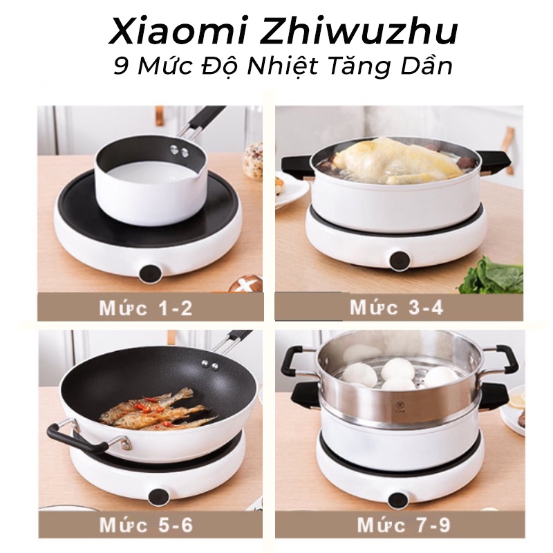 Bếp từ Xiaomi ZhiwuZhu ZCL010, bếp điện từ xiaomi 9 cấp độ nhiệt, dễ dàng sử dụng