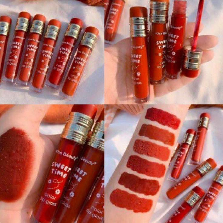 (Hàng Mới Về) Set 6 Son Kem Lì Kiss Mee / Sweet Time Kiss Beauty | BigBuy360 - bigbuy360.vn