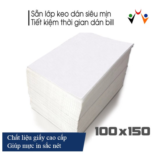 [Mã ELMS5 giảm 7% đơn 300K] [ SỈ - TỆP 10000 TỜ 100x150] Giấy in nhiệt- in đơn hàng , tem, mã vạch có sẵn keo dán