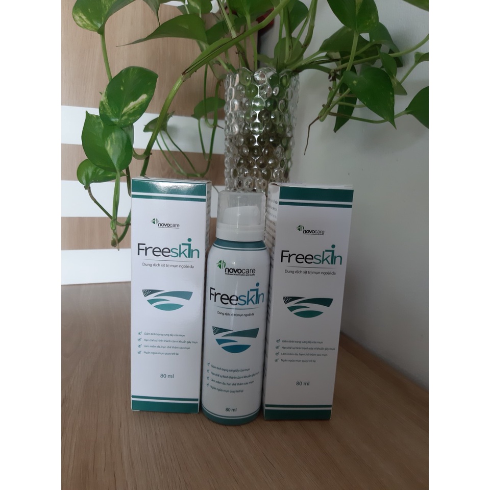 Chai Xịt  Mụn Lưng, Mụn Cơ Thể - Freeskin - Giúp Sạch Mụn, Hết Thâm, Làm Mềm Da, Sáng Da (80ml)
