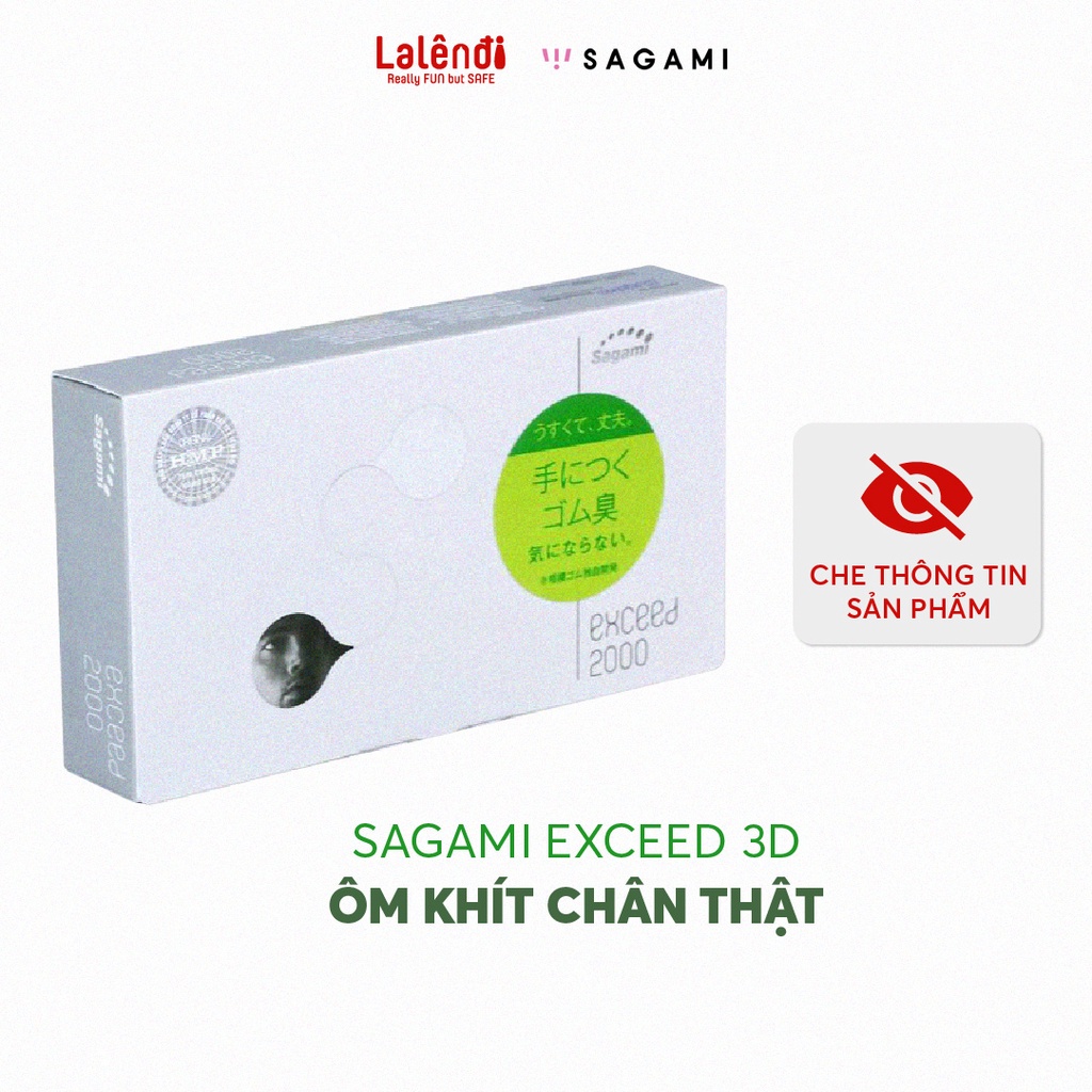 Bao cao su Sagami Exceed 2000 Nhật Bản siêu mỏng, ôm khít, nhiều gel bôi trơn  , Lalendi