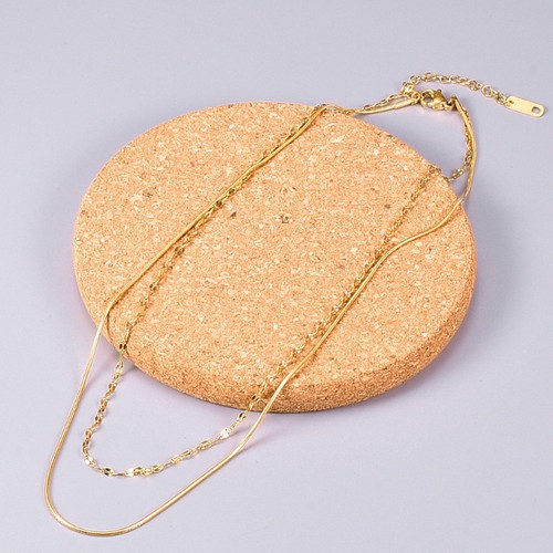 Dây Chuyền 2 Tầng Titan Ko Đen TT 2936