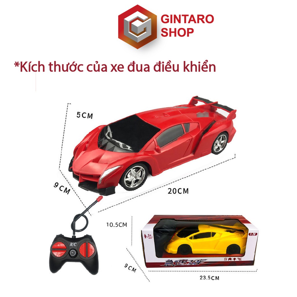 Xe điều khiển từ xa hình dáng xe đua với tốc độ cực nhanh, xe cực bền dành cho bé GINTARO SHOP