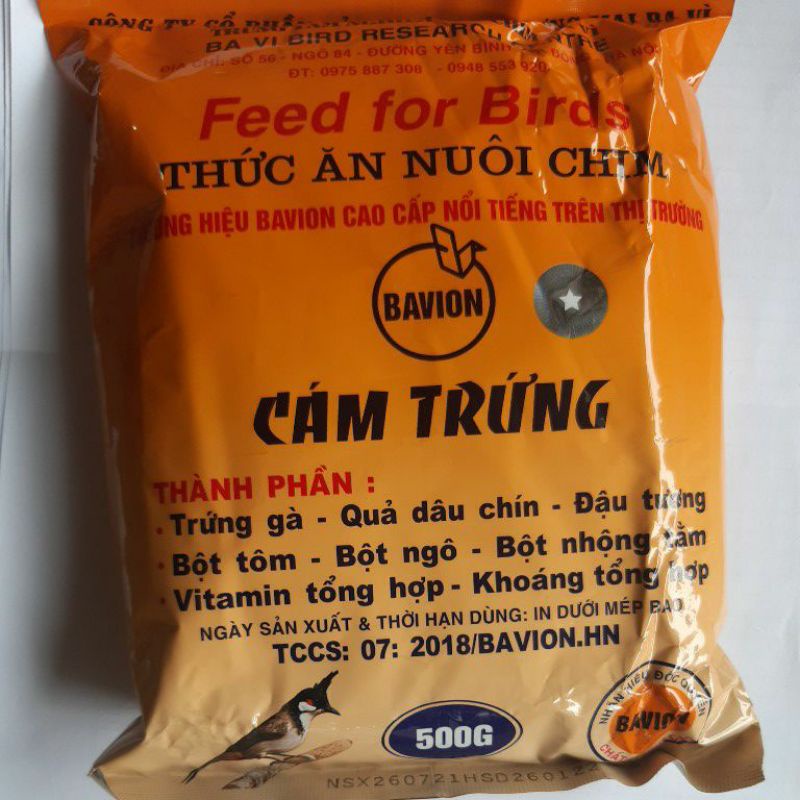 Cám trứng có tem dán chính hãng 500g