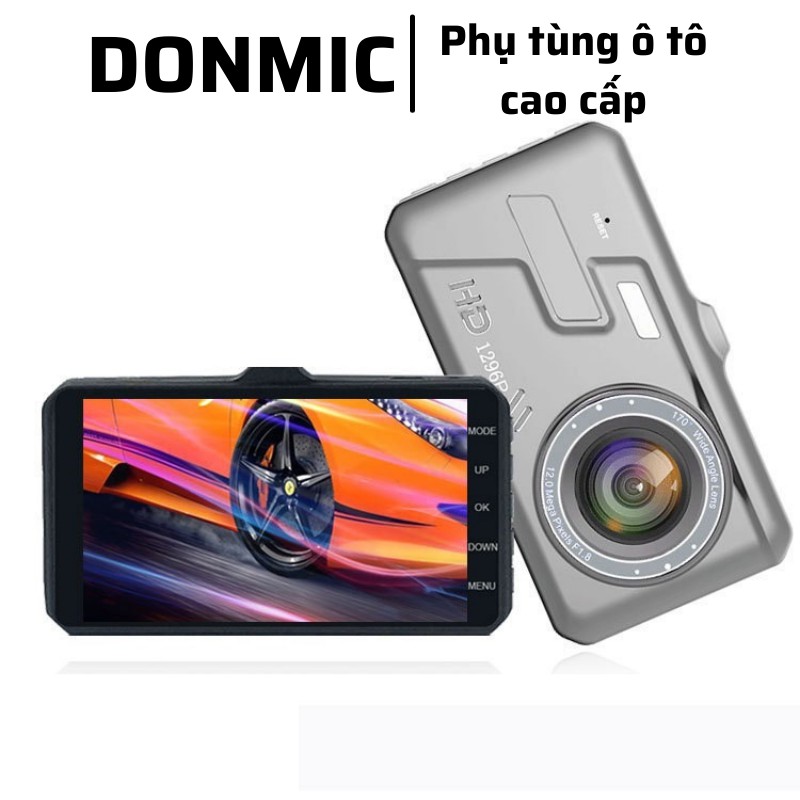 Camera hành trình độc lập v10, hình ảnh 1296P full hd sắc nét, trang bị 2 camera quay trước sau cùng lúc. Nt ô tô Donmic