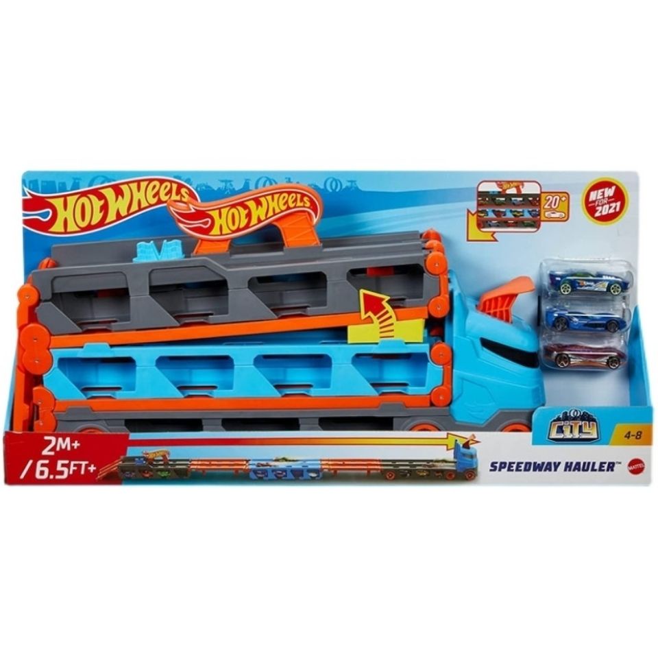 ♛Hot Wheels Đồ Chơi Xe Tải Chở Hàng Hạng Nặng GVG37
