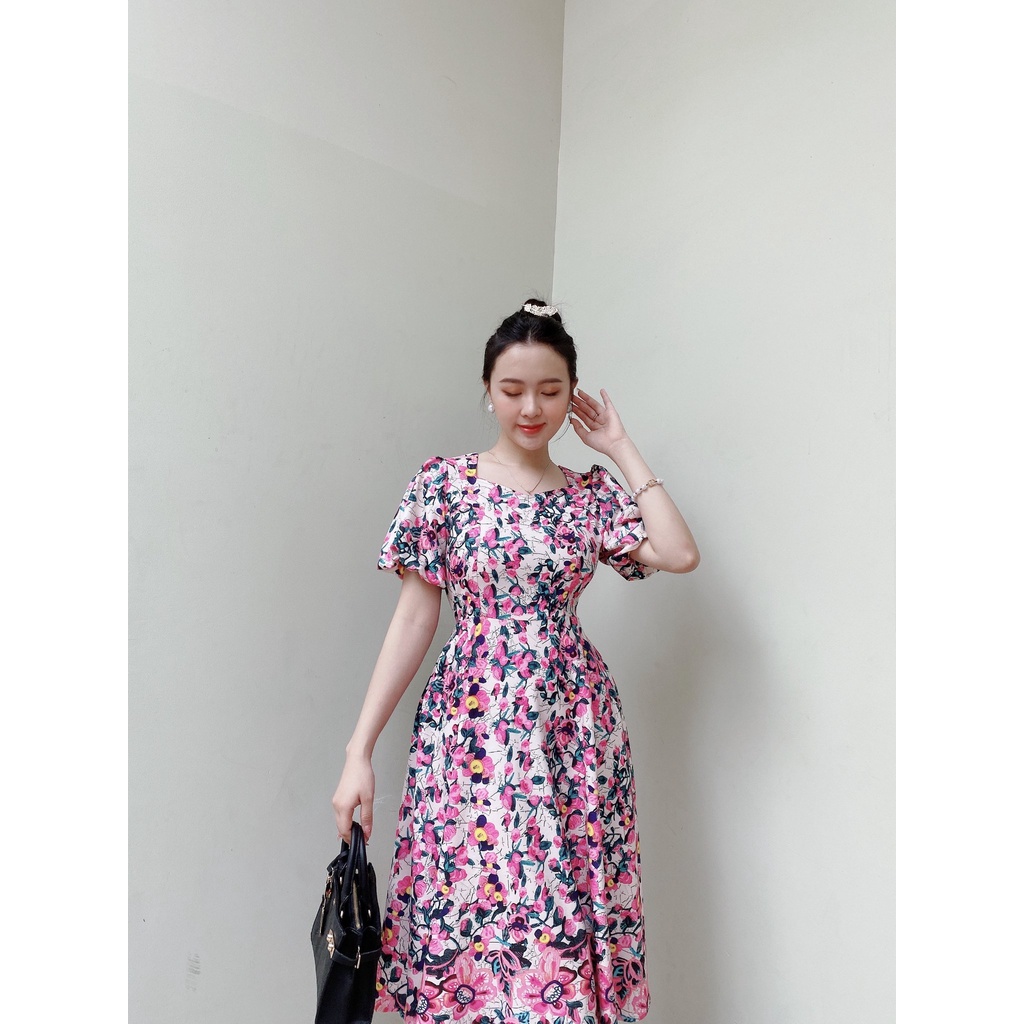 ĐẦM XÒE HOA HỒNG TIỂU THƯ TAY BỒNG-DAM01