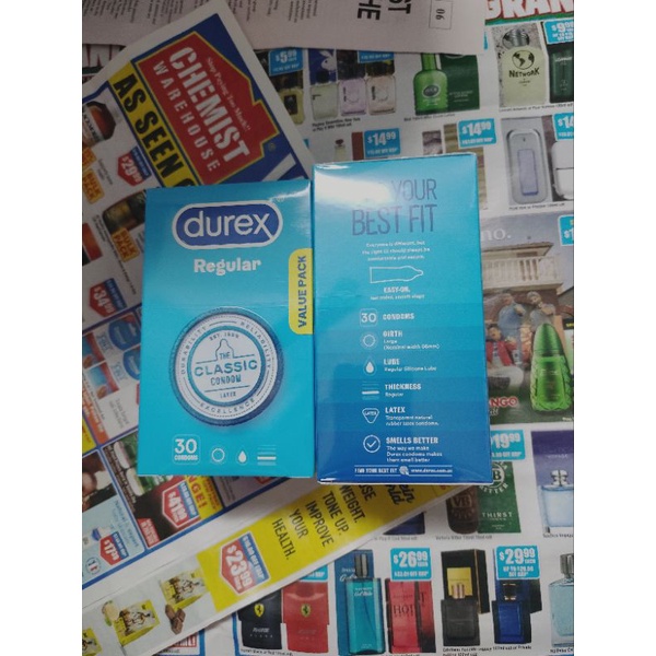 Bao cao su Durex nội địa Úc siêu mỏng hộp 30 cái