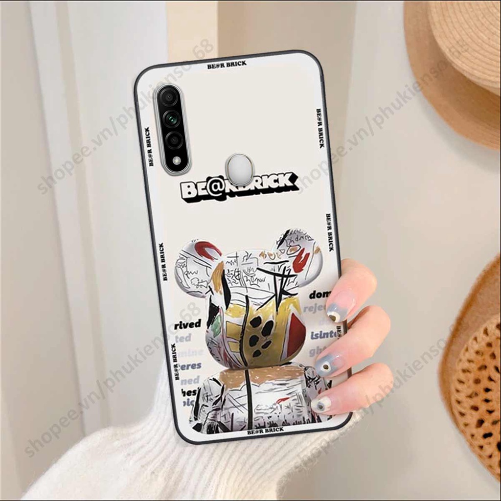 Ốp lưng điện thoại Oppo A31 elegant, gấu be@rbrick cao cấp, vỏ ốp rẻ đẹp