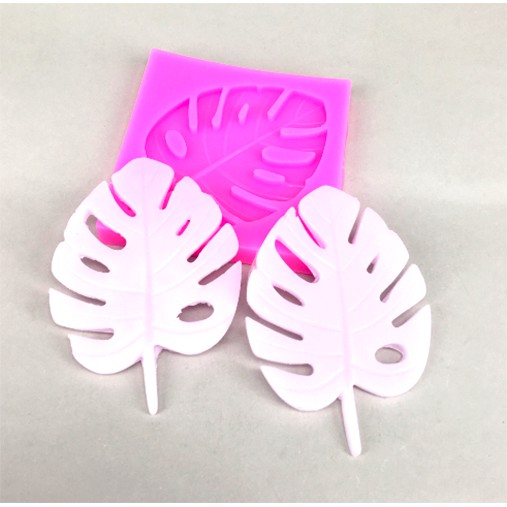 Khuôn silicon 3D làm rau câu làm bánh mẫu lá Monstera
