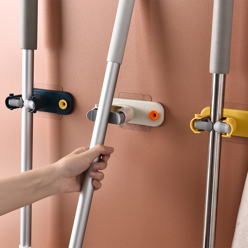 1 giá đỡ cây lau nhà gắn tường không để lại dấu vết đa năng tiết kiệm không gian