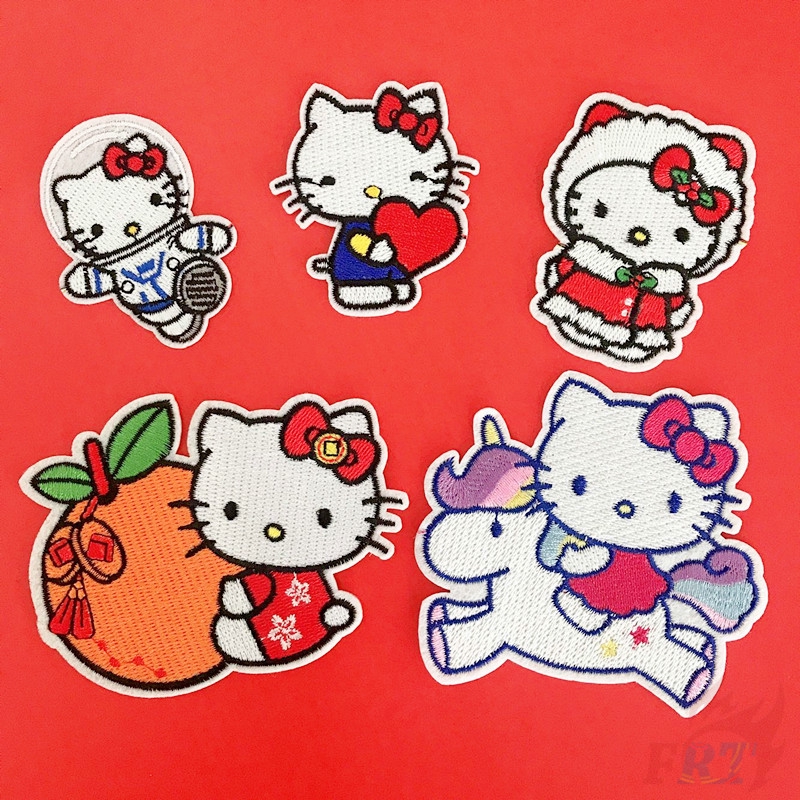 Miếng thêu hình Hello Kitty dùng trang trí quần áo
