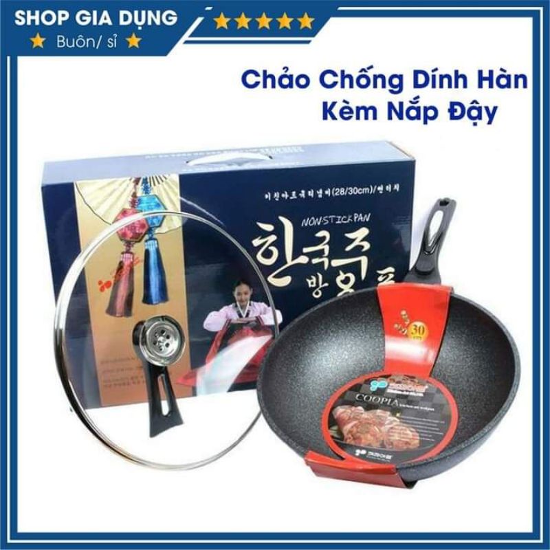 Chảo đá sâu lòng 32cm (đẹp, dày, chống dính tốt)