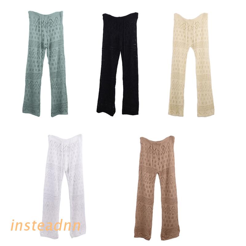 Quần bơi lưng cao ống rộng thiết kế dây rút thời trang mùa hè cho nữ
