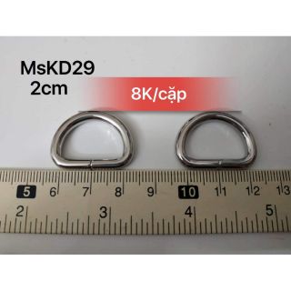 Khoen d sắt size 2cm mạ màu bạc - kd29