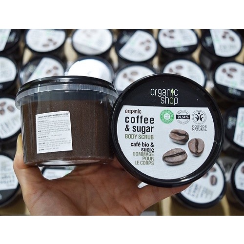 Tẩy Da Chết Toàn Thân Organic Coffee &amp; Sugar Body Scrub 250ml Hương Cafe
