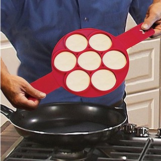 Household Silicone Omelette 7 Holes Round Egg Mold Cake Mold