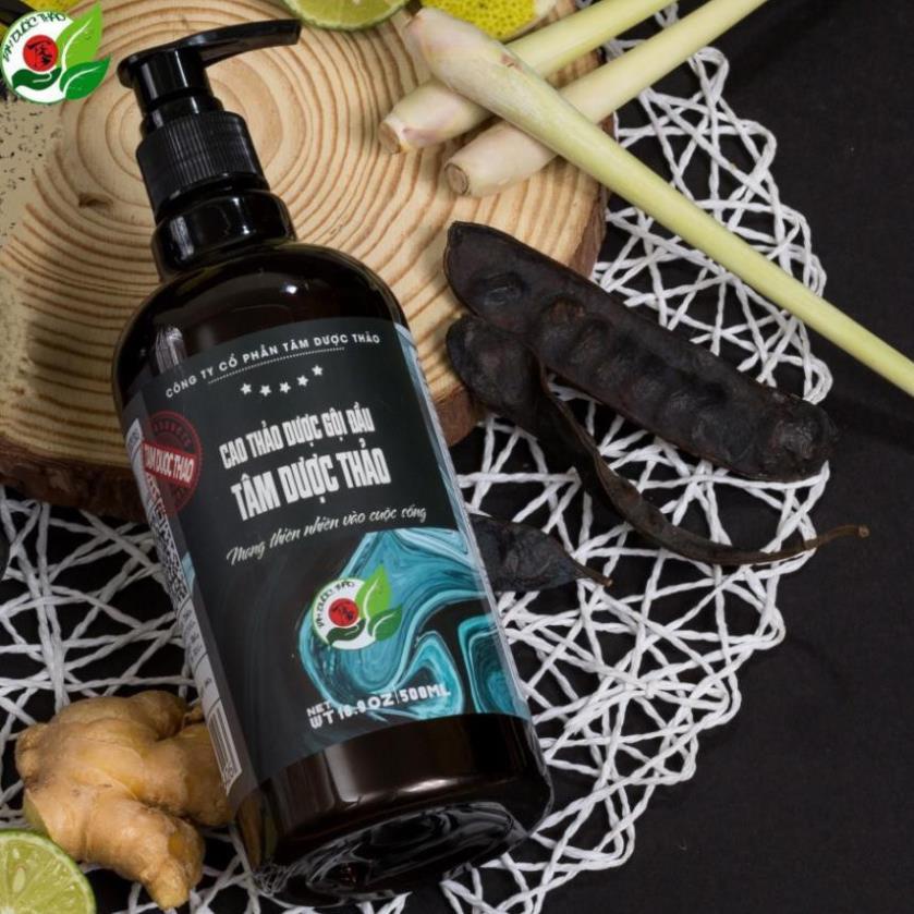 Cao thảo dược gội đầu Tâm Dược Thảo 500ml (Dòng hiện đại tiện lợi) 100% tự nhiên kích thích mọc tóc, chống rụng tóc