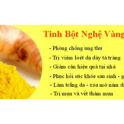 Tinh bột nghệ vàng nguyên chất 100% 1 kg 2 hộp