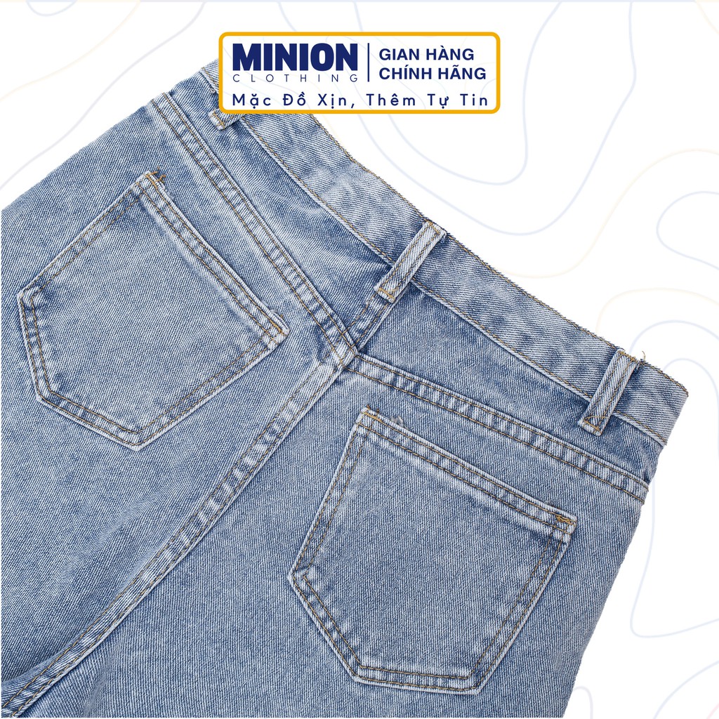 Quần sooc MINION CLOTHING lưng cạp cao ống vừa short jeans nữ Ulzzang Hàn Quốc Streetwear chất bò Q3060