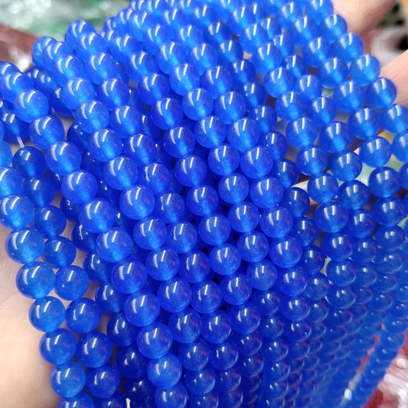 [DQ01] Phụ kiện trang sức (DIY) - Đá bán quý tự nhiên 8mm Chalcedony