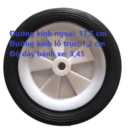 Bánh xe máy nén khí kích thước 17,5X3,45X1,7cm với chất liệu cao su siêu bền