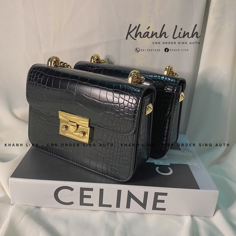 Túi crox back Trắng & Đen