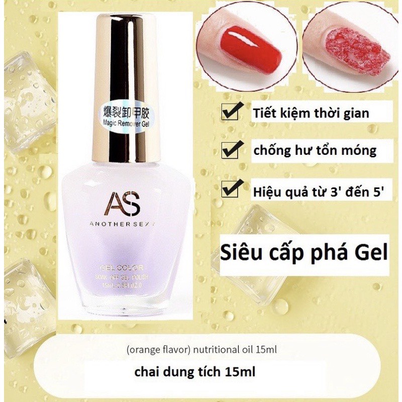 Phá gel AS chai 15ml hàng chính hãng