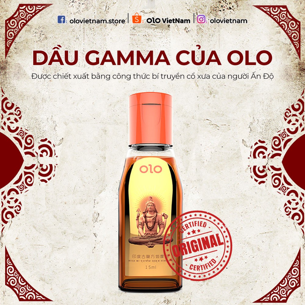 Dầu massage OLO Gammo thảo dược kéo dài thời gian cho nam giới chai 15ml