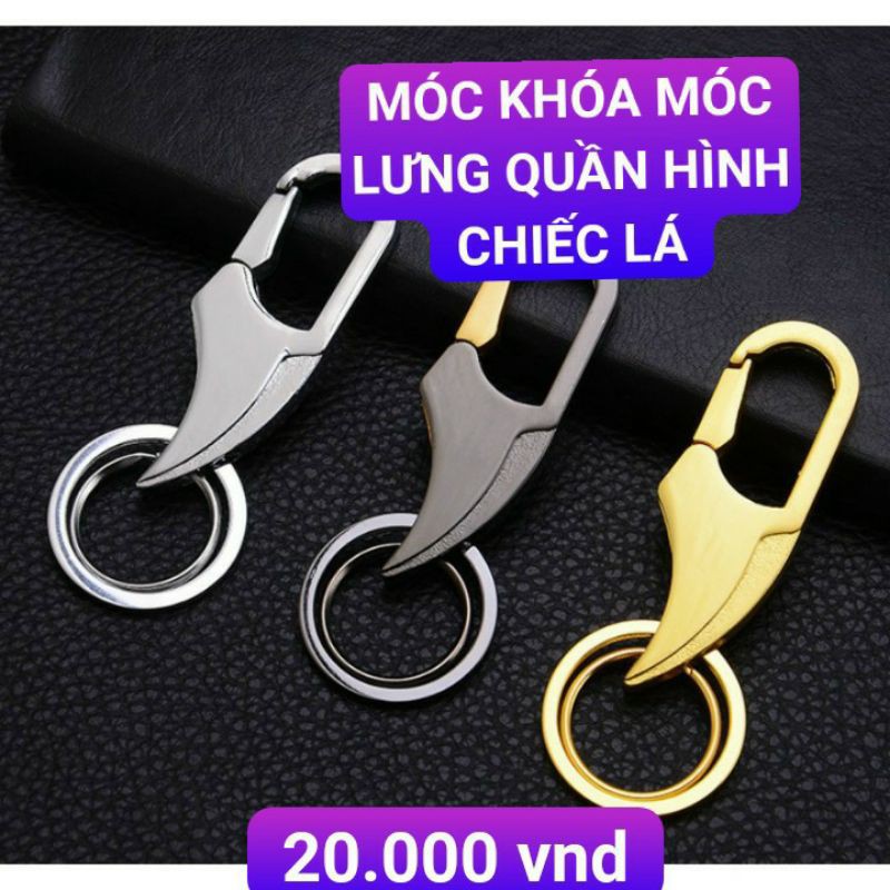 MÓC KHÓA MÓC LƯNG QUẦN HÌNH CHIẾC LÁ