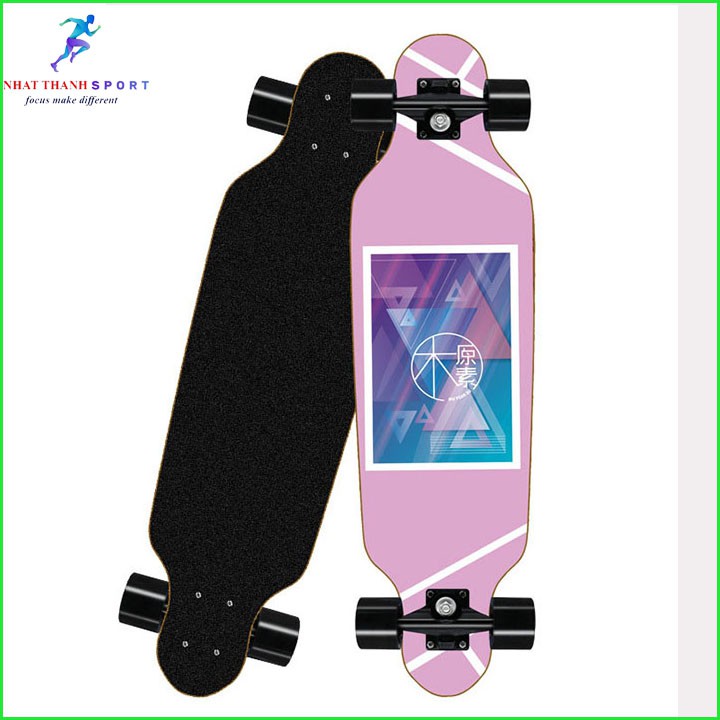 Ván trượt thể thao Skateboard longboard kích thước 80cm mặt nhám chuyên nghiệp