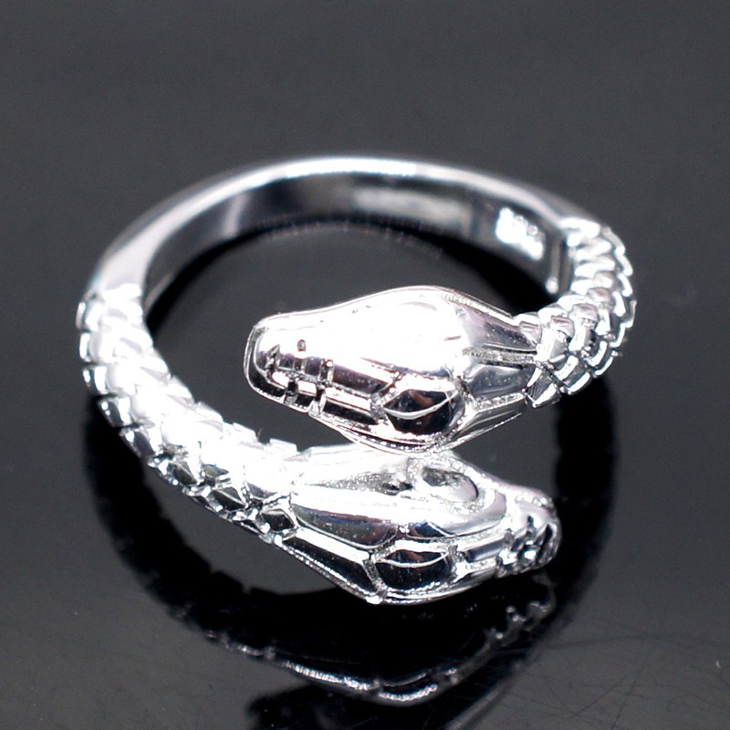 Aifei Jewellery Women Ring Snake Mosaic Diamond 925 Sterling Silver R383