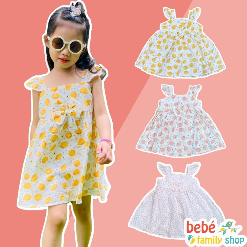 [Xả kho] Váy đầm bé gái cánh tiên vải thô đũi Litibaby size 7-30kg - VLB