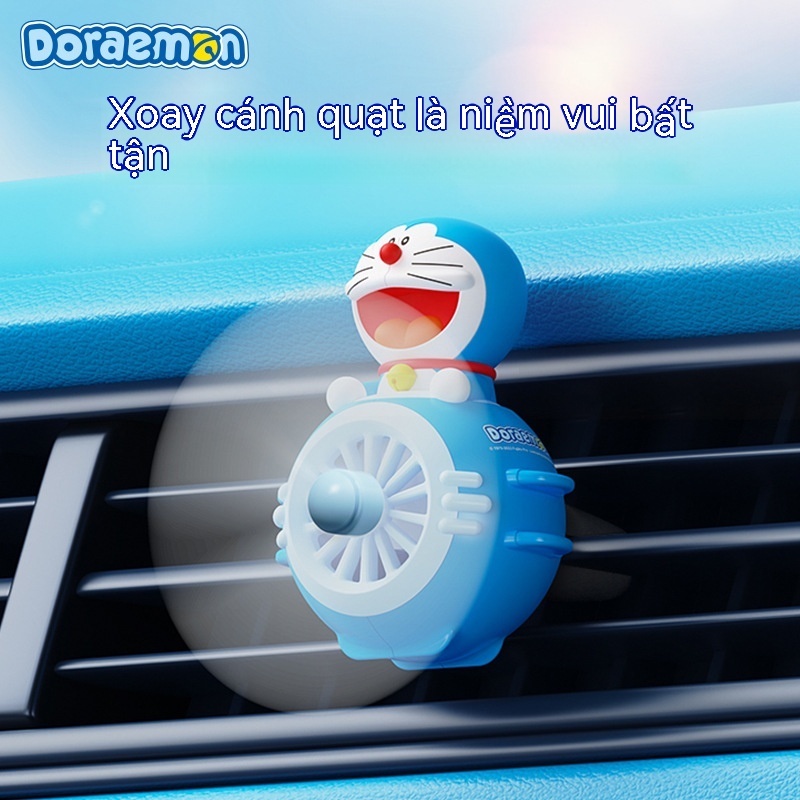 Quạt Khuếch Tán Hương Thơm Gắn Điều Hòa Xe Hơi Hình Doraemon