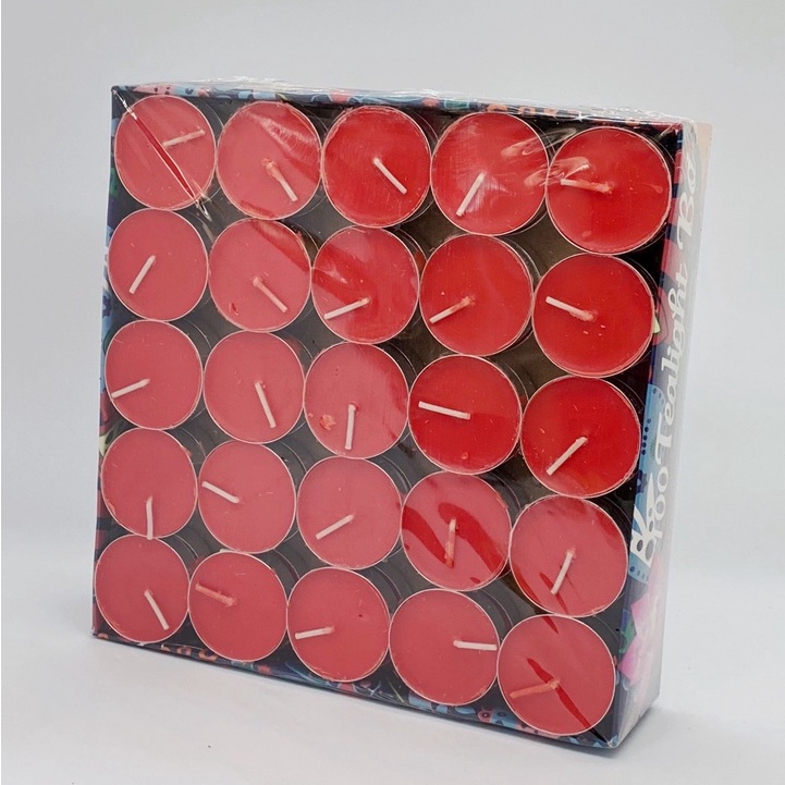 Nến tealight bơ sáp 100 viên/hộp không mùi không khói an toàn thăp hương thờ cúng khử mùi cháy 2h 3h