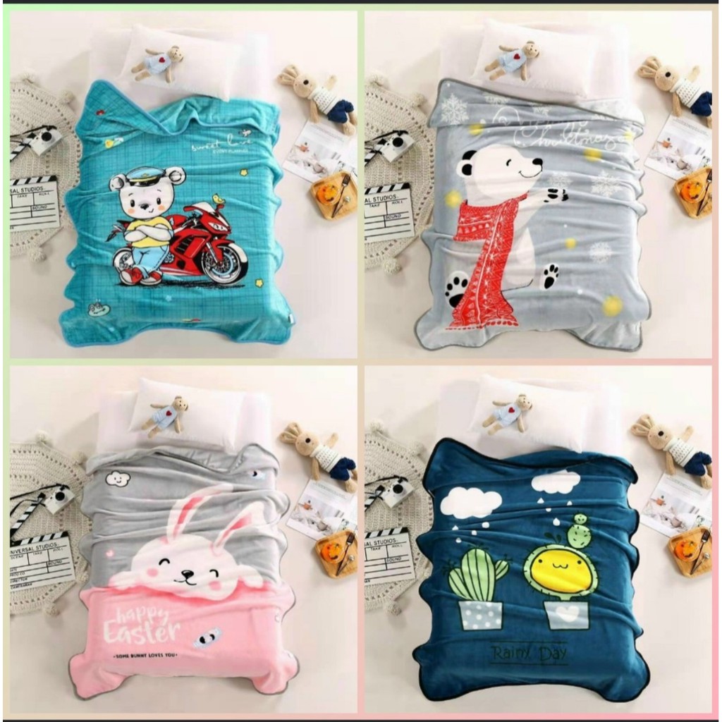 Chăn tuyết nhung trẻ em kích thước 1m*m4