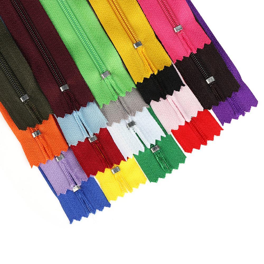 Set 10 Dây Khóa Kéo Bằng Nylon Nhiều Màu Sắc