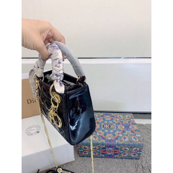 Túi xách Diỏr lady sz 17 chất da bò sẵn ship