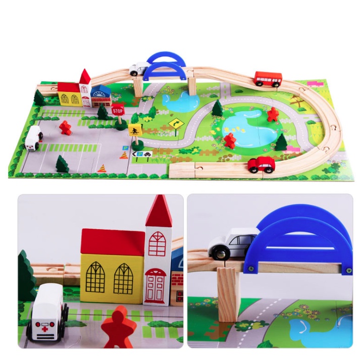 Mô hình giao thông thành phố-Đồ Chơi Lắp Ghép Mô Hình Giao Thông ô Tô Trong Thành PHố