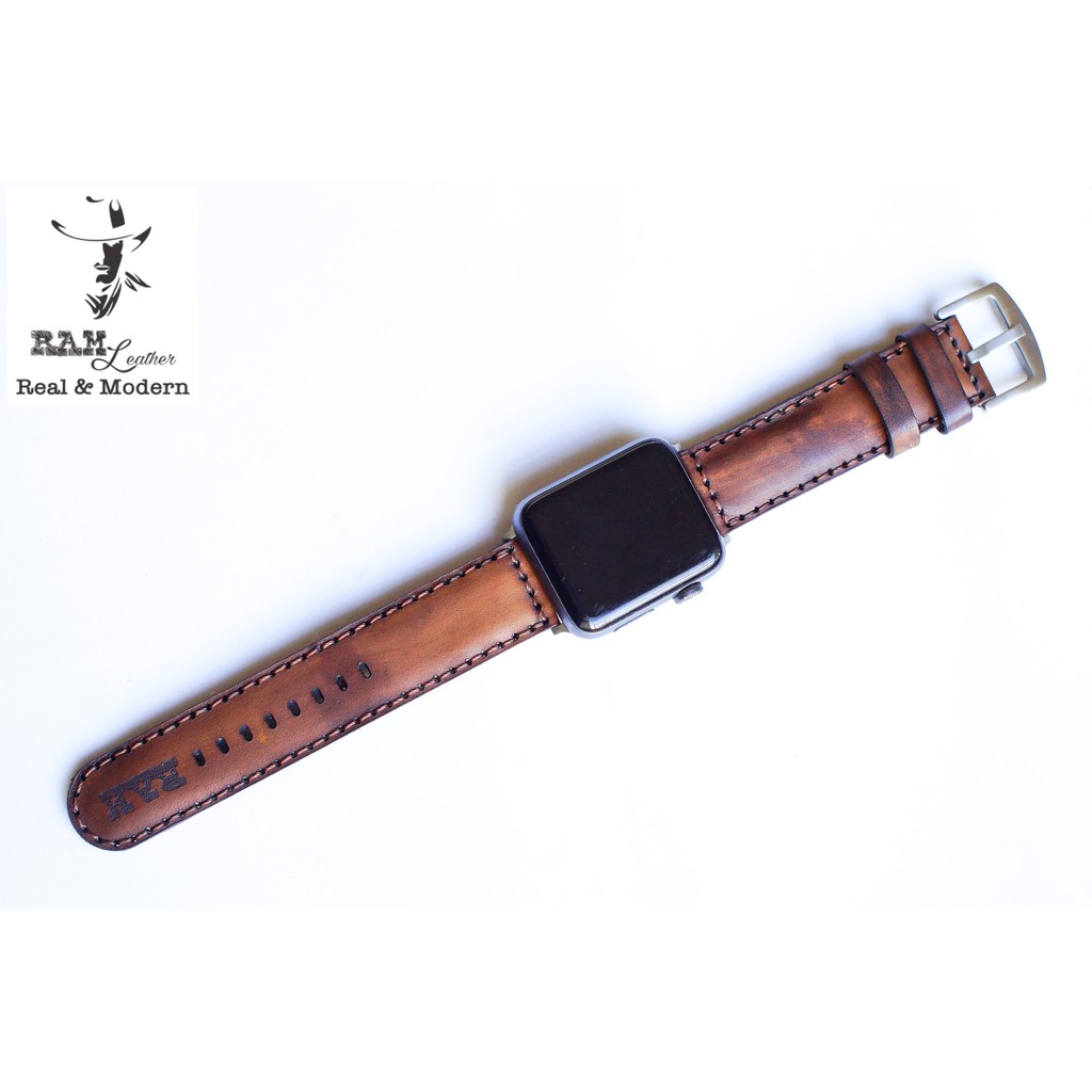 Dây đồng hồ da bò Italia Vegtan RAM Leather Bauhaus 1970 socola