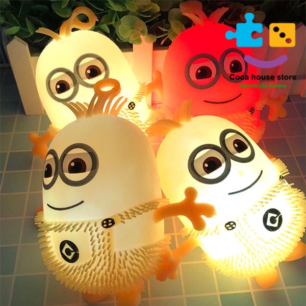 Minion kẻ cắp mặt trăng cao su co dãn siêu dẻo phát sáng, minion slime massa tay cực thích size cực lớn