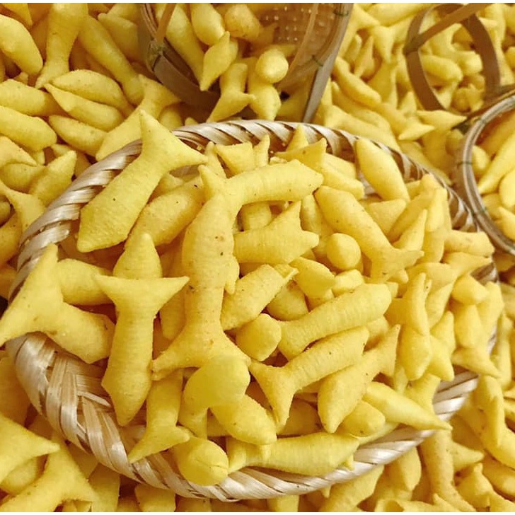Bánh Phồng Cá Vị Phô Mai, snack giòn thơm, lon pet 200g Mami Food
