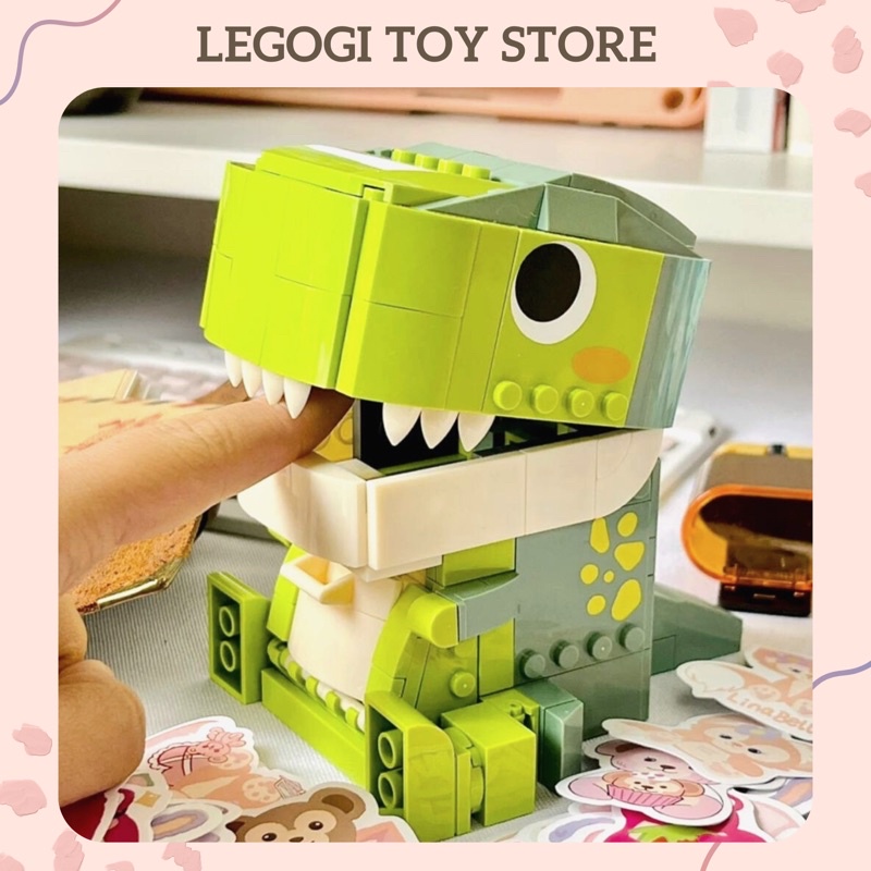 Mô hình lắp ráp Legogi KHỦNG LONG XANH MÕM RỘNG JAKI đồ chơi xếp hình lắp ghép