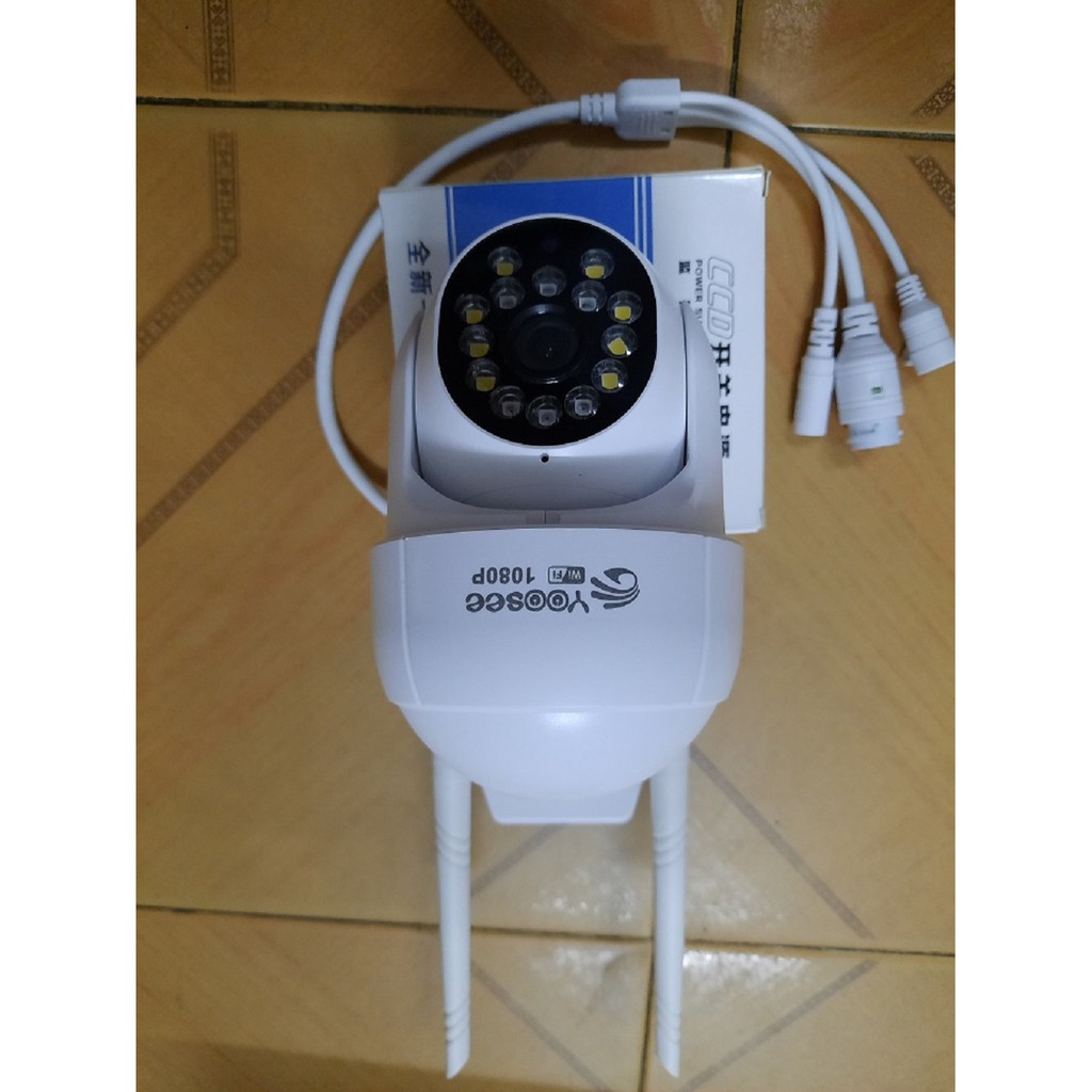 Camera yoosee ngoài trời xoay 360 độ chống nước - 1080p - Loại 1 - Ban đêm có màu - BH 12 tháng