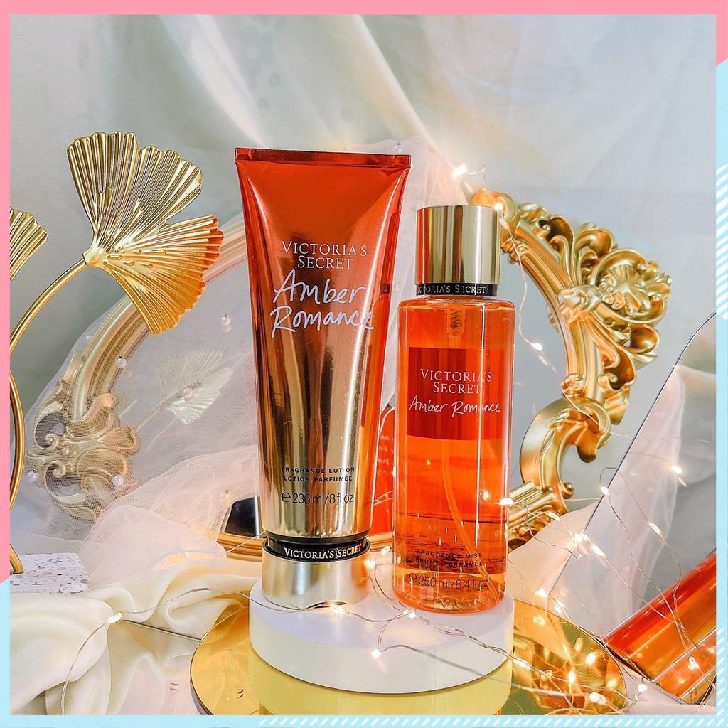 COMBO 2 CHAI KEM DƯỠNG THỂ + XỊT Victoria's Secret 250ml MÙI AMBER