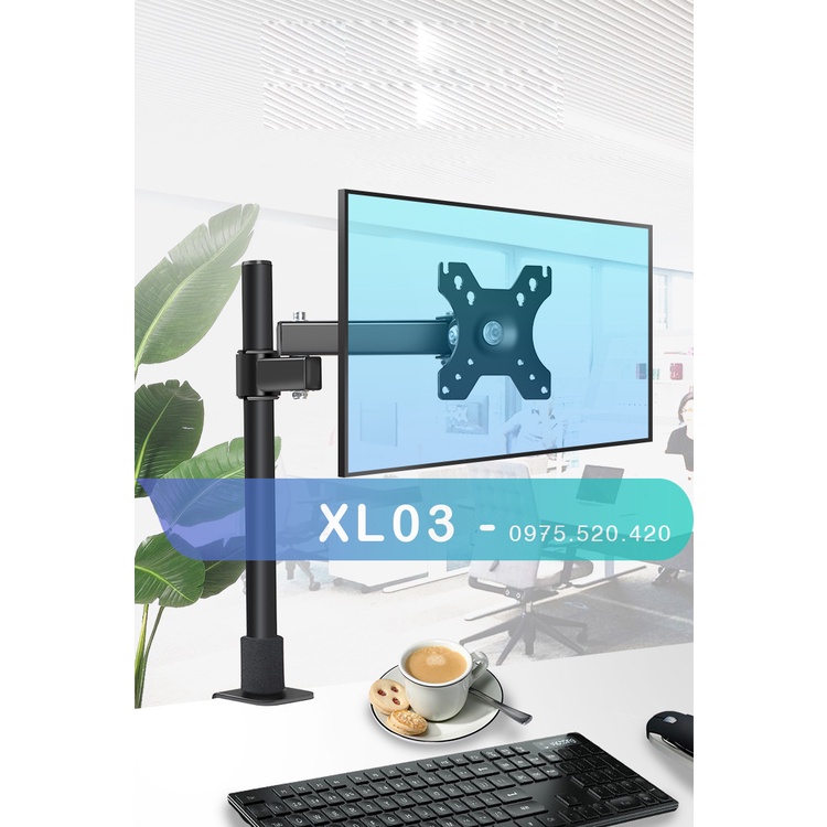 XL03 - Giá treo màn hình máy tính - Tay Đỡ Màn Hình Kẹp thành bàn [Màn hình 17 - 27 inch] [ Rẻ Hơn NB F80 H80 F100A]