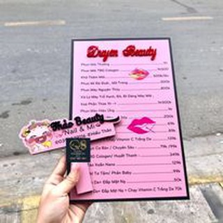 ( giá rẻ) Menu khắc - decal