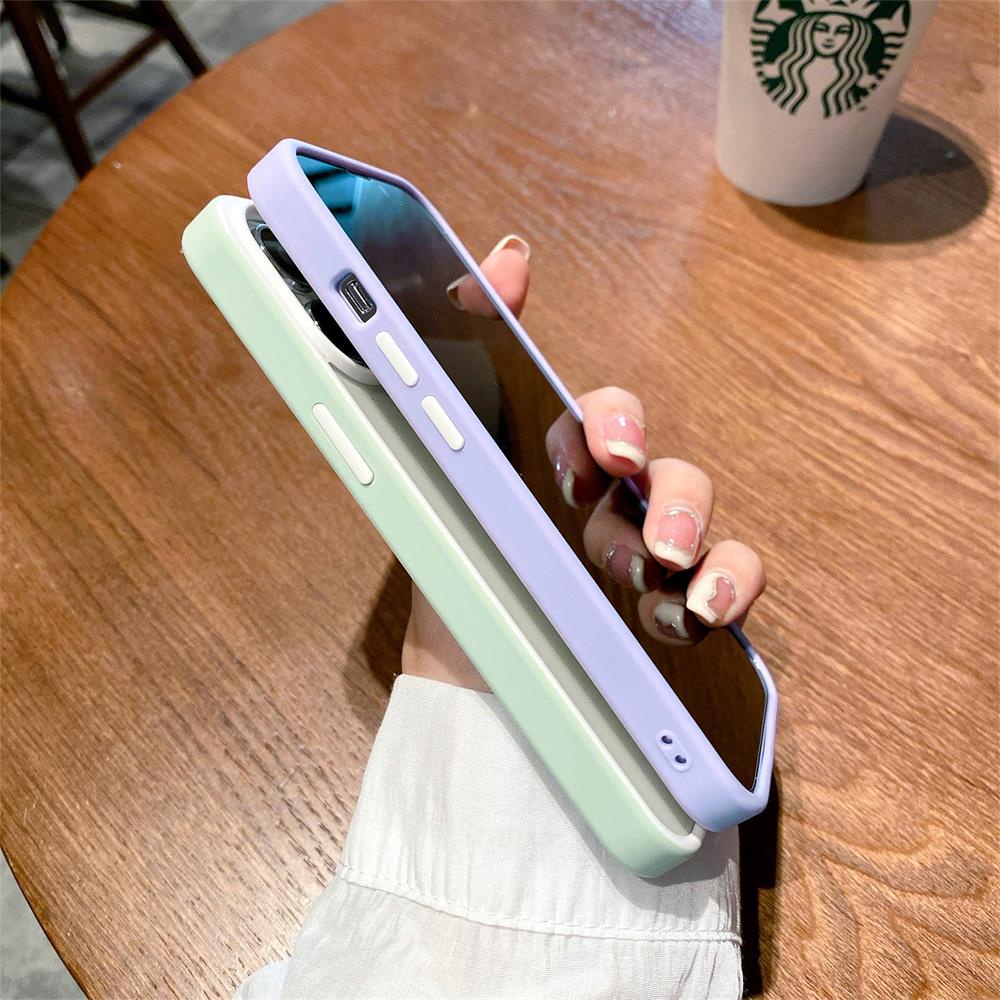 Sang Trọng Ốp Điện Thoại Acrylic Trong Suốt Chống Sốc Cho iphone 13 12 11 Pro MAX Mini X XR XS MAX 7 8 Plus SE2020